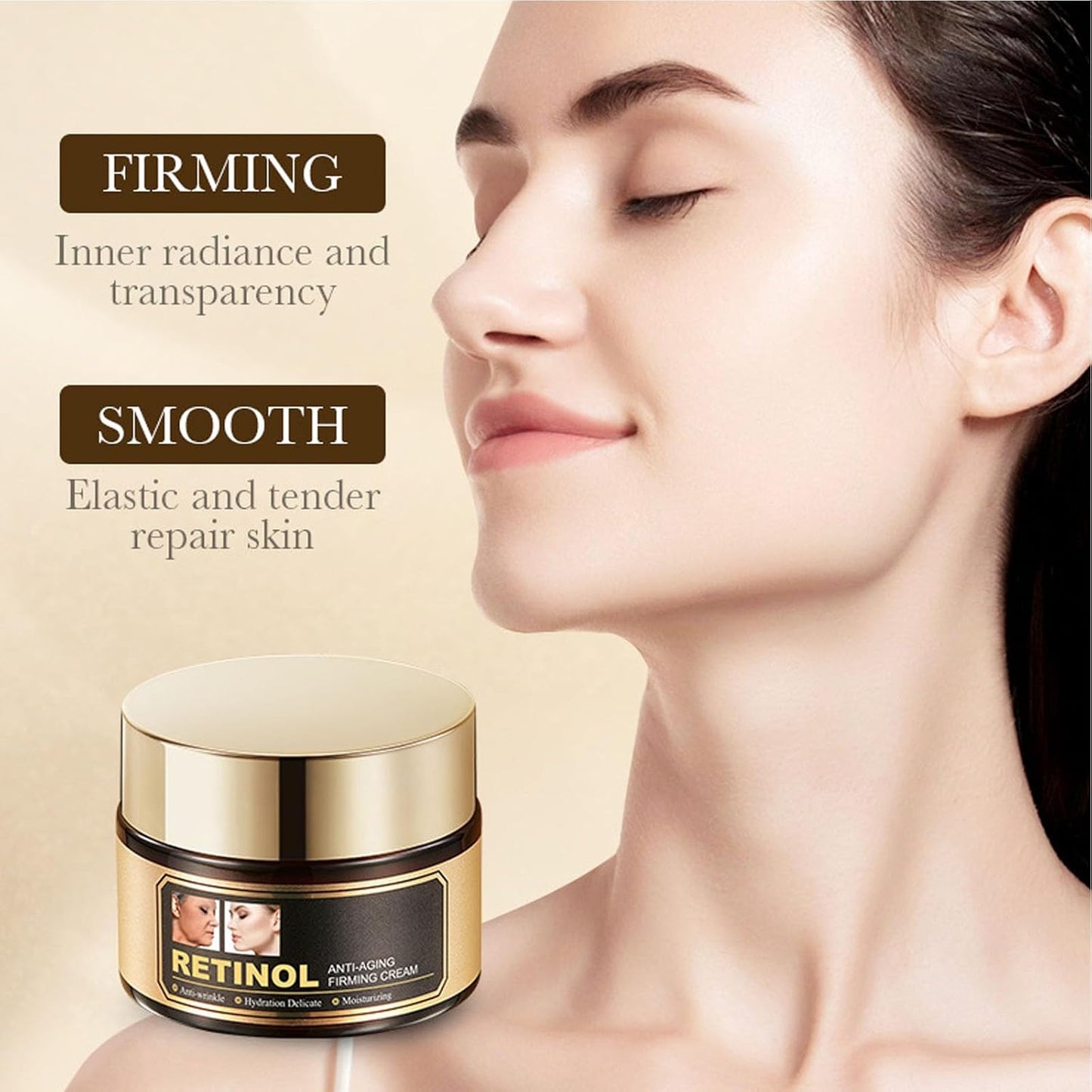 Retinol Skin Care Set - anti Aging Face Kit for Women - Reduce Wrickle Fine Line, Tightening Skin , Skin Care Sets & Kits, Brown